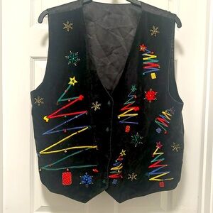 Vintage Christmas Vest Plus Size